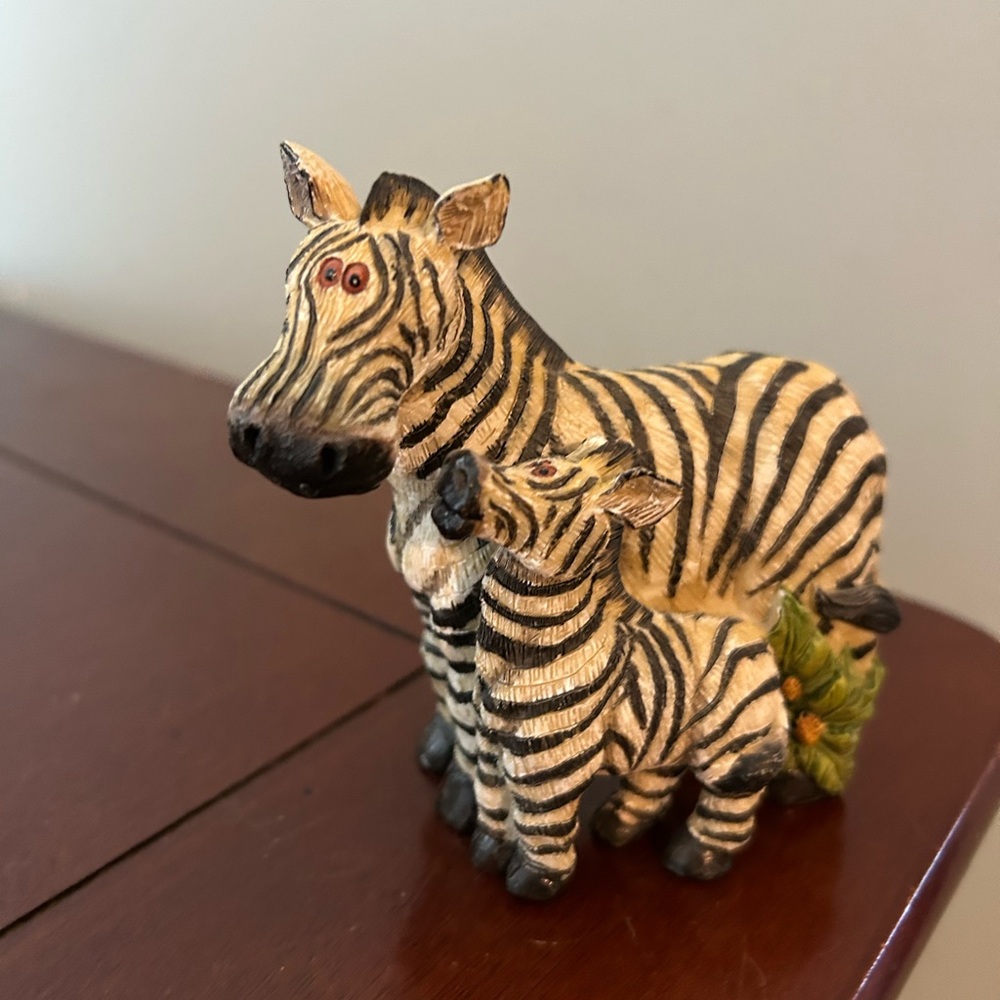 Zebra Figurine with Baby